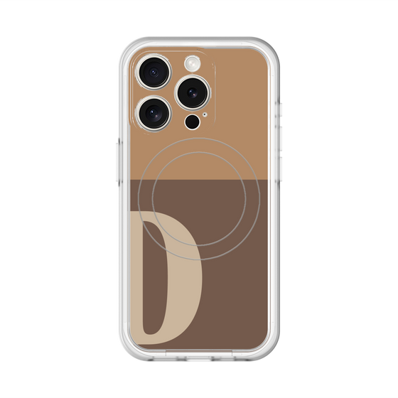 スリムプロテクションプレミアムケース with MagSafe［ オリジナル - initial two tone - D brown ］
