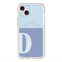 スリムプロテクションプレミアムケース with MagSafe［ オリジナル - initial two tone - D blue ］