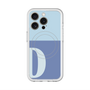 スリムプロテクションプレミアムケース with MagSafe［ オリジナル - initial two tone - D blue ］