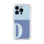 スリムプロテクションプレミアムケース with MagSafe［ オリジナル - initial two tone - D blue ］
