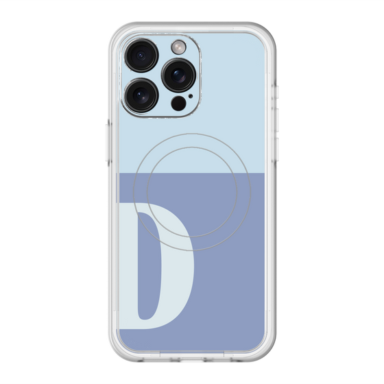 スリムプロテクションプレミアムケース with MagSafe［ オリジナル - initial two tone - D blue ］