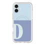 スリムプロテクションプレミアムケース with MagSafe［ オリジナル - initial two tone - D blue ］