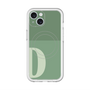 スリムプロテクションプレミアムケース with MagSafe［ オリジナル - initial two tone - D green ］