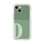スリムプロテクションプレミアムケース with MagSafe［ オリジナル - initial two tone - D green ］