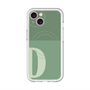 スリムプロテクションプレミアムケース with MagSafe［ オリジナル - initial two tone - D green ］