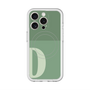 スリムプロテクションプレミアムケース with MagSafe［ オリジナル - initial two tone - D green ］