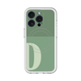 スリムプロテクションプレミアムケース with MagSafe［ オリジナル - initial two tone - D green ］