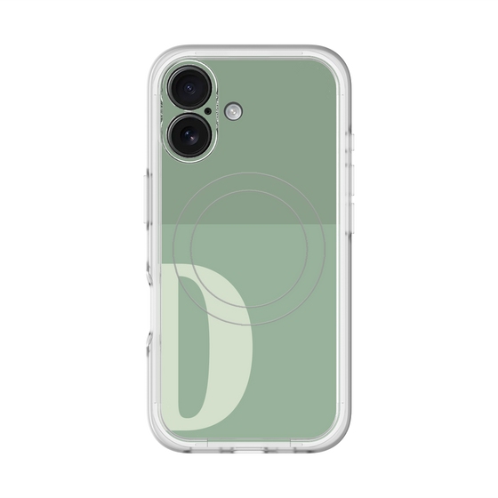 スリムプロテクションプレミアムケース with MagSafe［ オリジナル - initial two tone - D green ］