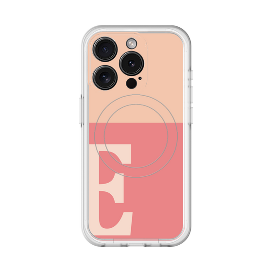 スリムプロテクションプレミアムケース with MagSafe［ オリジナル - initial two tone - E pink ］