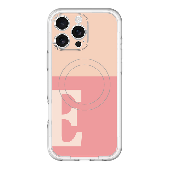 スリムプロテクションプレミアムケース with MagSafe［ オリジナル - initial two tone - E pink ］