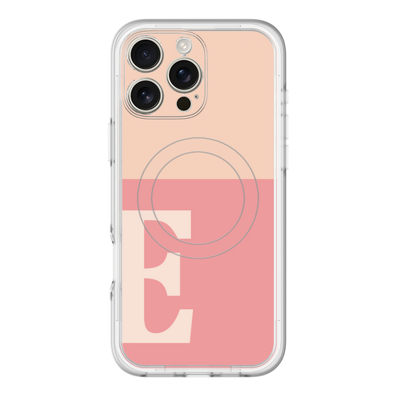 スリムプロテクションプレミアムケース with MagSafe［ オリジナル - initial two tone - E pink ］