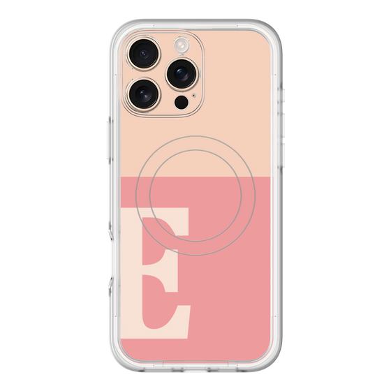 スリムプロテクションプレミアムケース with MagSafe［ オリジナル - initial two tone - E pink ］