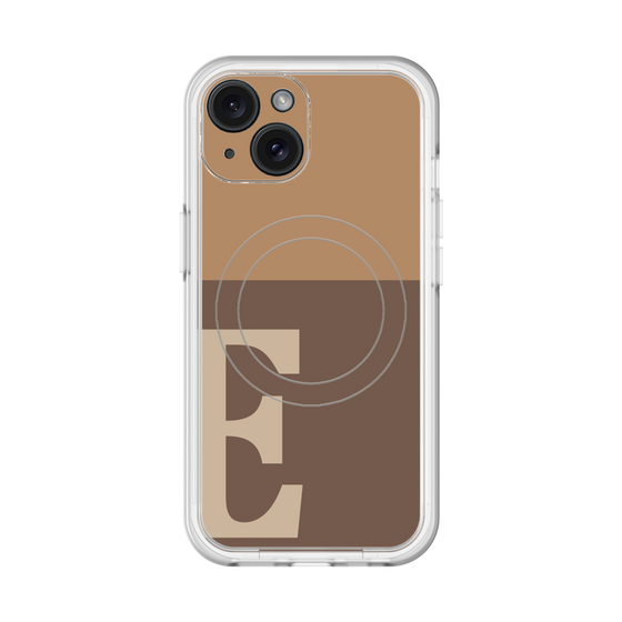 スリムプロテクションプレミアムケース with MagSafe［ オリジナル - initial two tone - E brown ］
