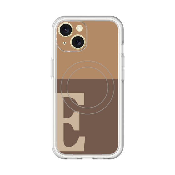 スリムプロテクションプレミアムケース with MagSafe［ オリジナル - initial two tone - E brown ］