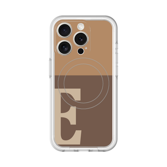 スリムプロテクションプレミアムケース with MagSafe［ オリジナル - initial two tone - E brown ］
