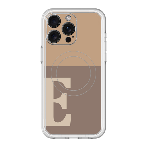 スリムプロテクションプレミアムケース with MagSafe［ オリジナル - initial two tone - E brown ］