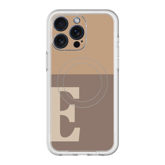 スリムプロテクションプレミアムケース with MagSafe［ オリジナル - initial two tone - E brown ］