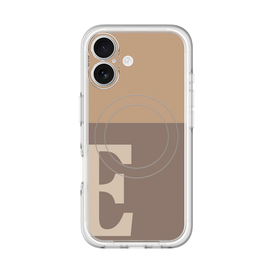 スリムプロテクションプレミアムケース with MagSafe［ オリジナル - initial two tone - E brown ］