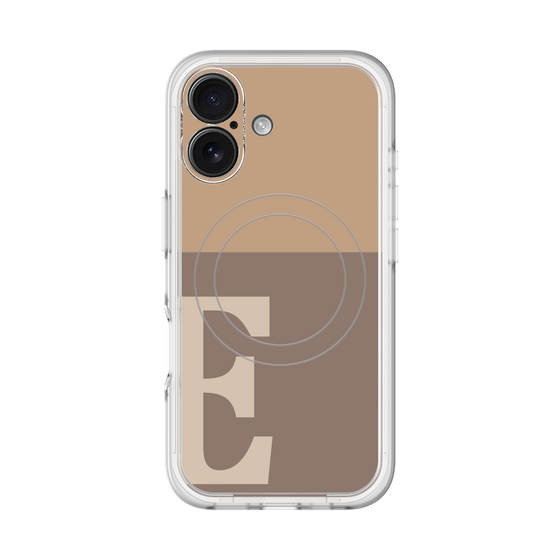 スリムプロテクションプレミアムケース with MagSafe［ オリジナル - initial two tone - E brown ］