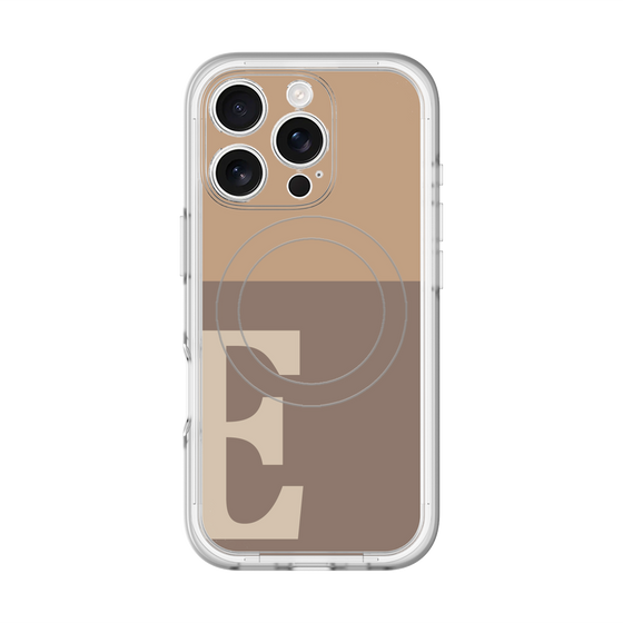 スリムプロテクションプレミアムケース with MagSafe［ オリジナル - initial two tone - E brown ］