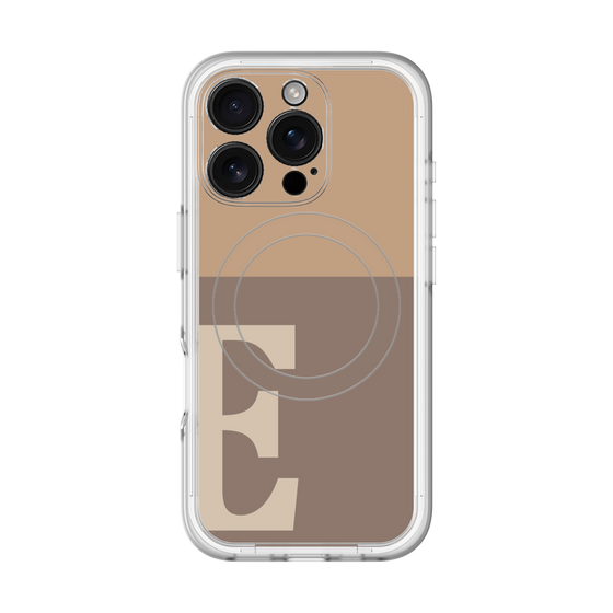 スリムプロテクションプレミアムケース with MagSafe［ オリジナル - initial two tone - E brown ］