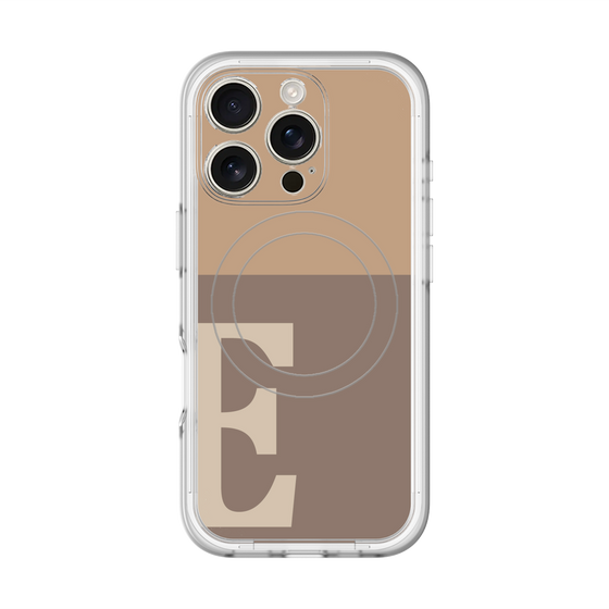 スリムプロテクションプレミアムケース with MagSafe［ オリジナル - initial two tone - E brown ］