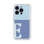 スリムプロテクションプレミアムケース with MagSafe［ オリジナル - initial two tone - E blue ］