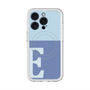 スリムプロテクションプレミアムケース with MagSafe［ オリジナル - initial two tone - E blue ］