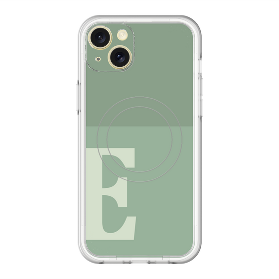 スリムプロテクションプレミアムケース with MagSafe［ オリジナル - initial two tone - E green ］