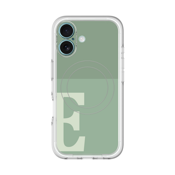 スリムプロテクションプレミアムケース with MagSafe［ オリジナル - initial two tone - E green ］