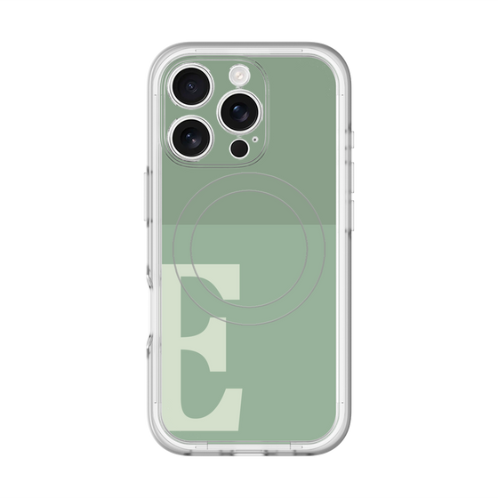 スリムプロテクションプレミアムケース with MagSafe［ オリジナル - initial two tone - E green ］