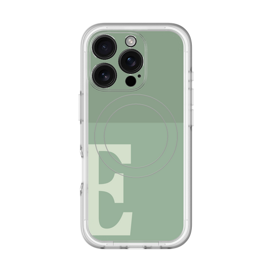 スリムプロテクションプレミアムケース with MagSafe［ オリジナル - initial two tone - E green ］