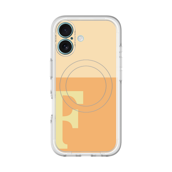スリムプロテクションプレミアムケース with MagSafe［ オリジナル - initial two tone - F orange ］