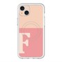 スリムプロテクションプレミアムケース with MagSafe［ オリジナル - initial two tone - F pink ］