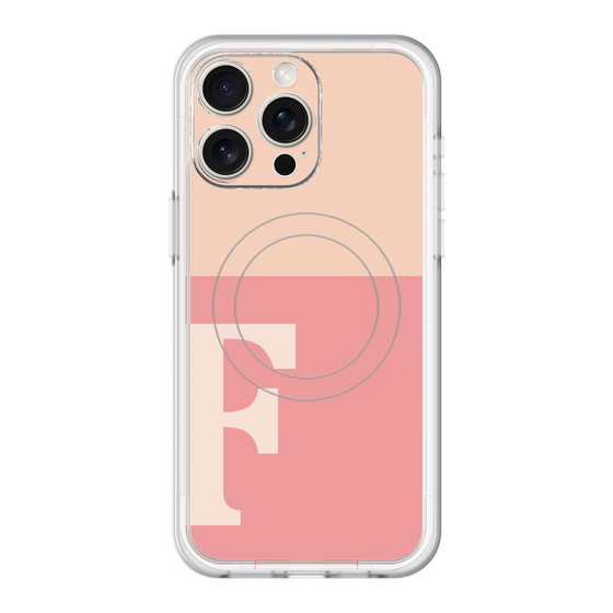 スリムプロテクションプレミアムケース with MagSafe［ オリジナル - initial two tone - F pink ］