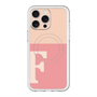 スリムプロテクションプレミアムケース with MagSafe［ オリジナル - initial two tone - F pink ］