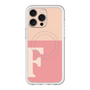スリムプロテクションプレミアムケース with MagSafe［ オリジナル - initial two tone - F pink ］