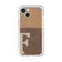 スリムプロテクションプレミアムケース with MagSafe［ オリジナル - initial two tone - F brown ］