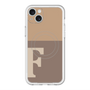 スリムプロテクションプレミアムケース with MagSafe［ オリジナル - initial two tone - F brown ］