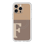 スリムプロテクションプレミアムケース with MagSafe［ オリジナル - initial two tone - F brown ］
