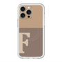 スリムプロテクションプレミアムケース with MagSafe［ オリジナル - initial two tone - F brown ］