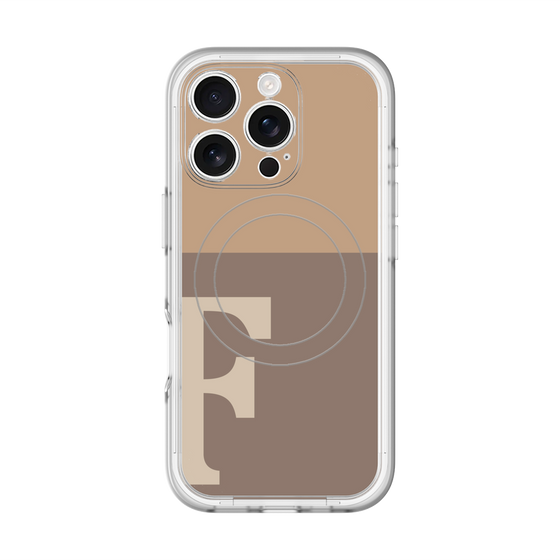 スリムプロテクションプレミアムケース with MagSafe［ オリジナル - initial two tone - F brown ］