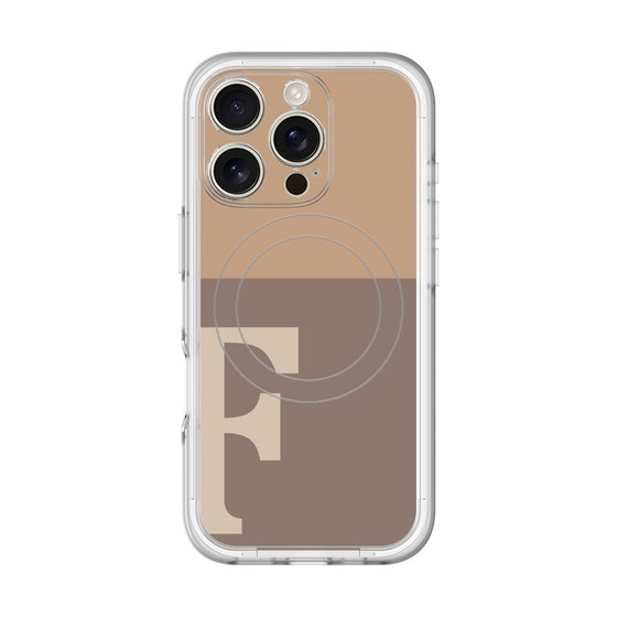 スリムプロテクションプレミアムケース with MagSafe［ オリジナル - initial two tone - F brown ］