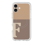 スリムプロテクションプレミアムケース with MagSafe［ オリジナル - initial two tone - F brown ］
