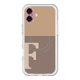 スリムプロテクションプレミアムケース with MagSafe［ オリジナル - initial two tone - F brown ］