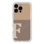 スリムプロテクションプレミアムケース with MagSafe［ オリジナル - initial two tone - F brown ］