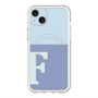 スリムプロテクションプレミアムケース with MagSafe［ オリジナル - initial two tone - F blue ］