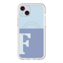 スリムプロテクションプレミアムケース with MagSafe［ オリジナル - initial two tone - F blue ］