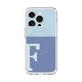 スリムプロテクションプレミアムケース with MagSafe［ オリジナル - initial two tone - F blue ］