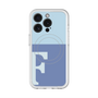 スリムプロテクションプレミアムケース with MagSafe［ オリジナル - initial two tone - F blue ］